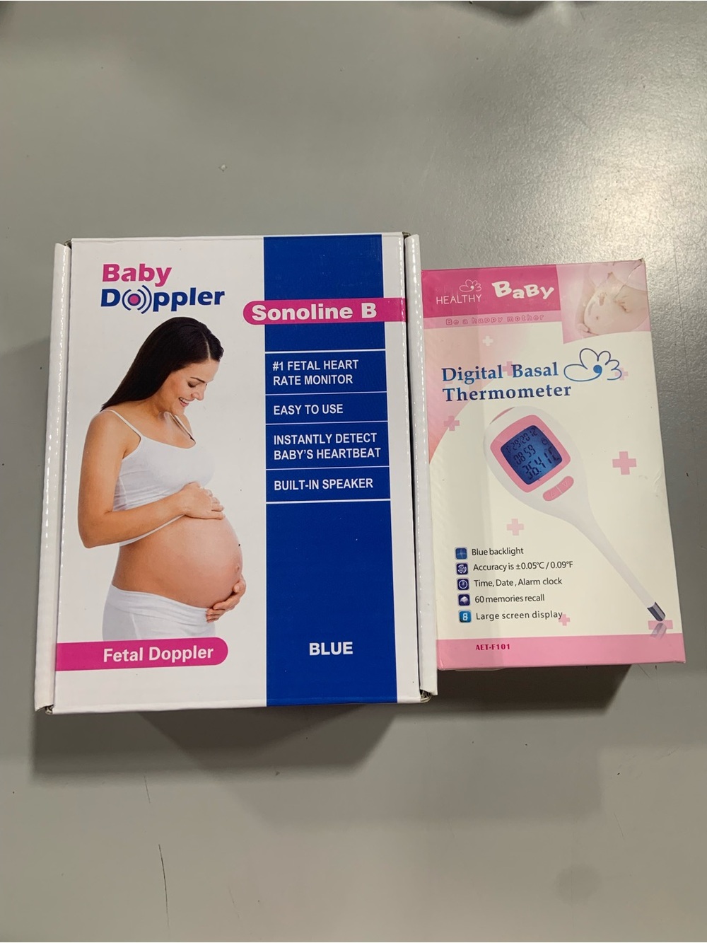 Baby Doppler Sonoline B Fetal Doppler - Blue and Digital Basal Thermometer